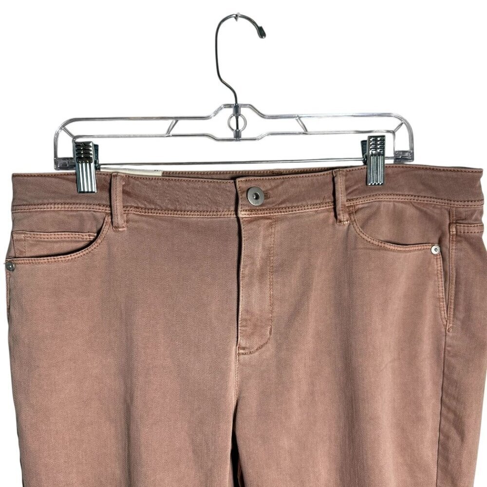 J. Jill Womens Slim Ankle Jeans Size 14 Dusty Pink Color Cotton Blend Classic NW - Picture 2 of 8
